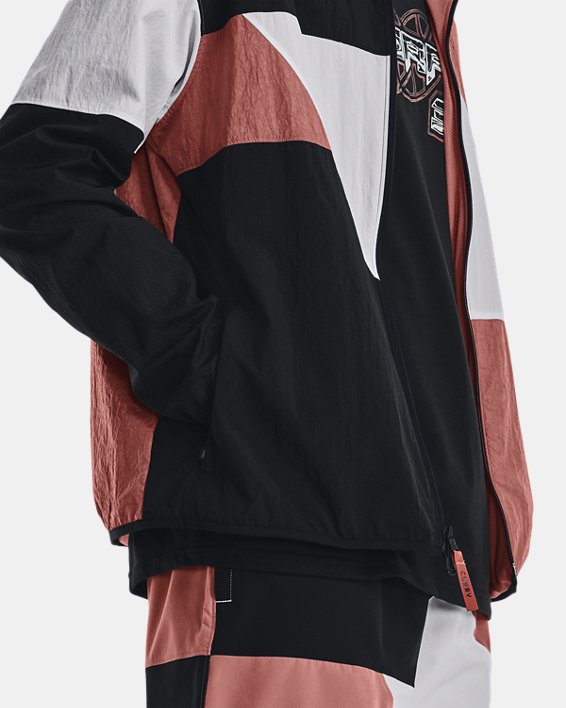 Men's Curry Full-Zip Woven Jacket, Red, pdpMainDesktop image number 5